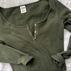 || SOLD ON MERCARI || PINK VS | Ribbed Bodysuit